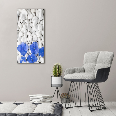 Quadro su tela canvas verticale Pietre di ortensia