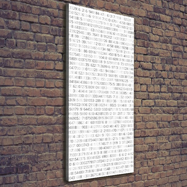 Quadro su tela canvas verticale Codice binario