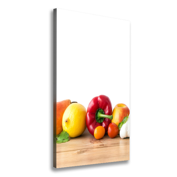 Quadro foto su tela verticale Frutta e verdura