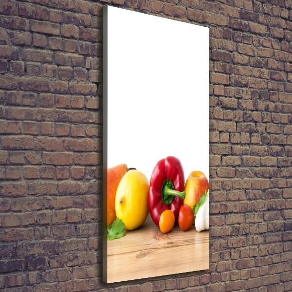 Quadro foto su tela verticale Frutta e verdura