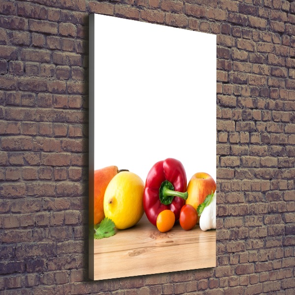 Quadro foto su tela verticale Frutta e verdura