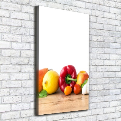 Quadro foto su tela verticale Frutta e verdura