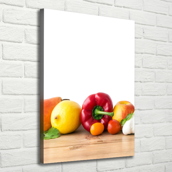 Quadro foto su tela verticale Frutta e verdura
