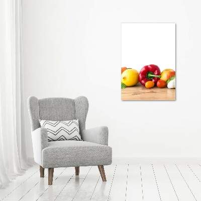 Quadro foto su tela verticale Frutta e verdura