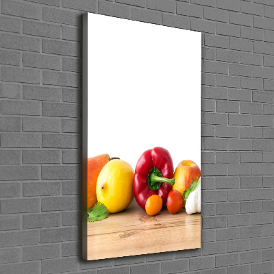 Quadro foto su tela verticale Frutta e verdura