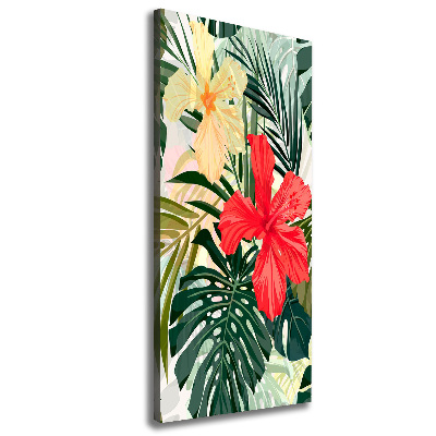 Stampa quadro su tela verticale Fiori hawaiani