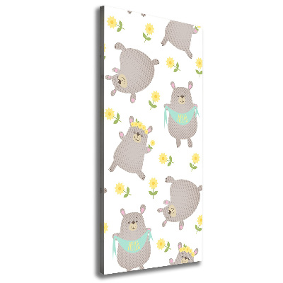 Stampa quadro su tela verticale Piccoli orsi