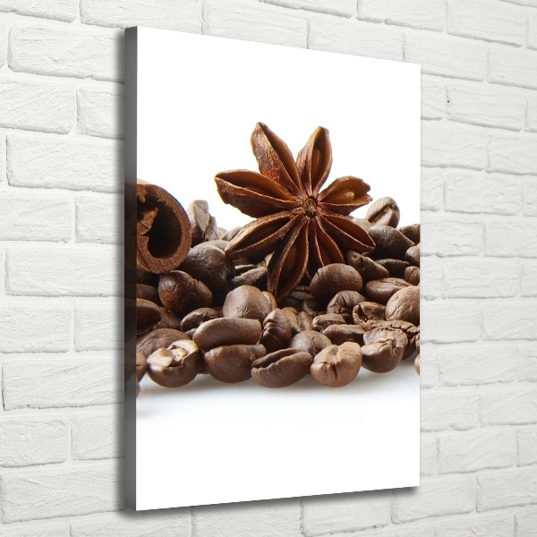 Quadro su tela canvas verticale Chicchi di caffè