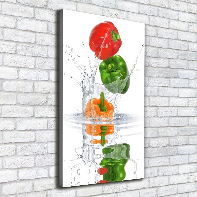 Stampa quadro su tela verticale Peperoni