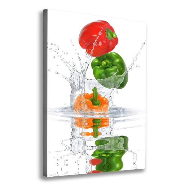 Stampa quadro su tela verticale Peperoni