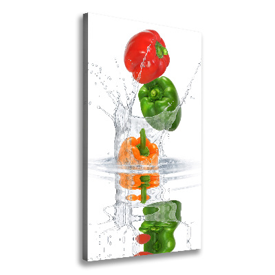 Stampa quadro su tela verticale Peperoni
