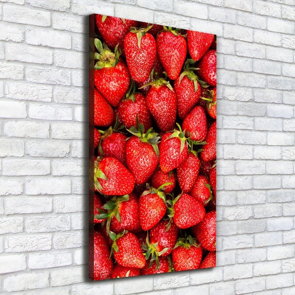 Quadro foto su tela verticale Fragole