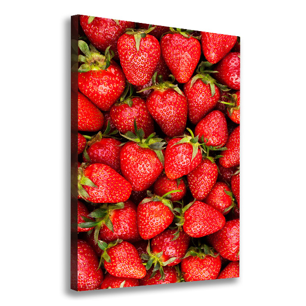 Quadro foto su tela verticale Fragole