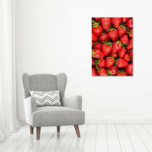 Quadro foto su tela verticale Fragole