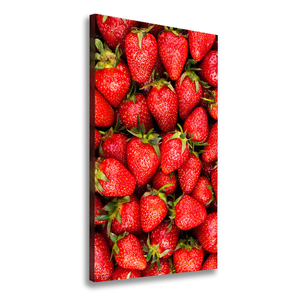 Quadro foto su tela verticale Fragole