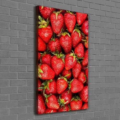 Quadro foto su tela verticale Fragole