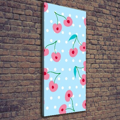 Quadro foto su tela verticale Ciliegie