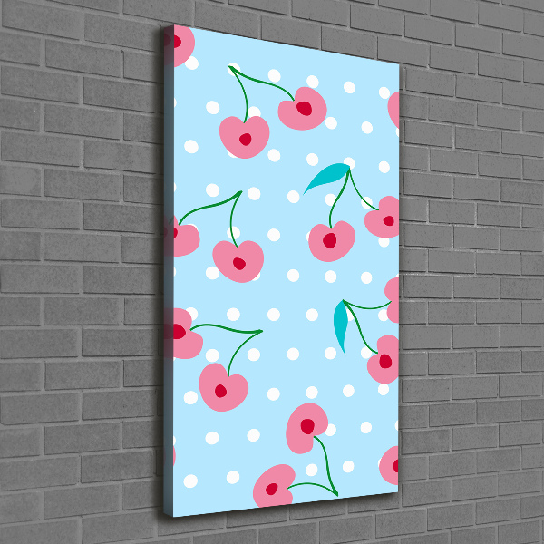 Quadro foto su tela verticale Ciliegie