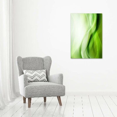 Quadro foto su tela verticale Sfondo onde verdi