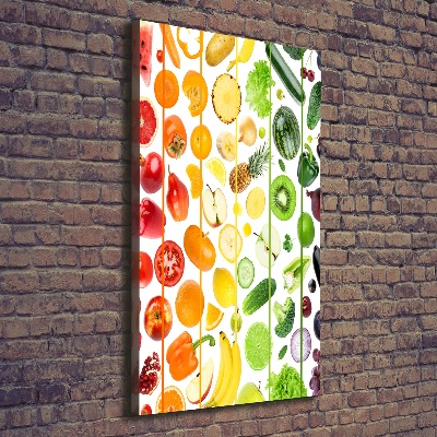 Quadro su tela canvas verticale Frutta e verdura