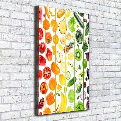 Quadro su tela canvas verticale Frutta e verdura