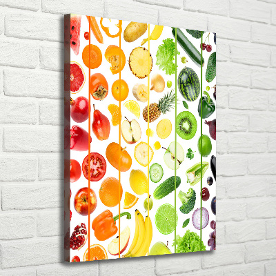 Quadro su tela canvas verticale Frutta e verdura