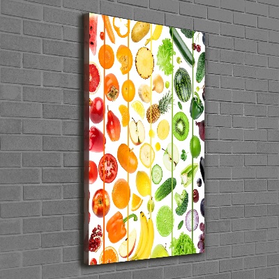 Quadro su tela canvas verticale Frutta e verdura