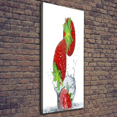 Stampa quadro su tela verticale Fragole