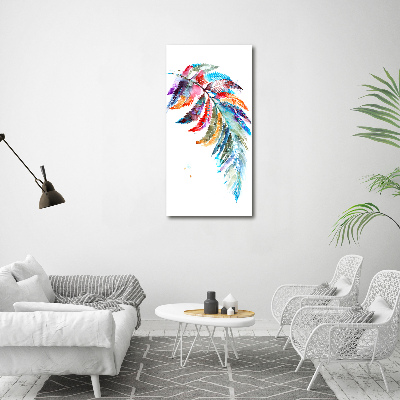 Quadro su tela canvas verticale Felce colorata