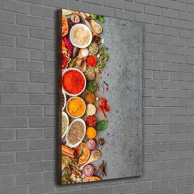 Stampa quadro su tela verticale Spezie colorate