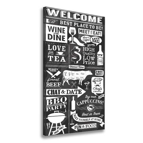Quadro su tela canvas verticale Ristorante
