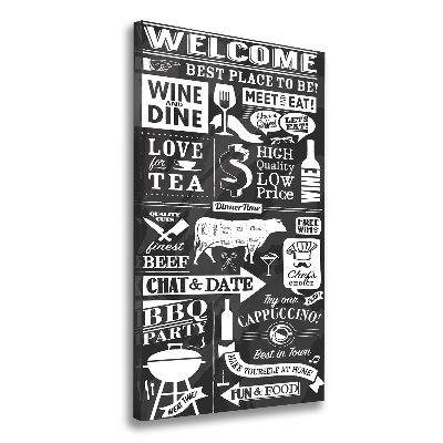 Quadro su tela canvas verticale Ristorante
