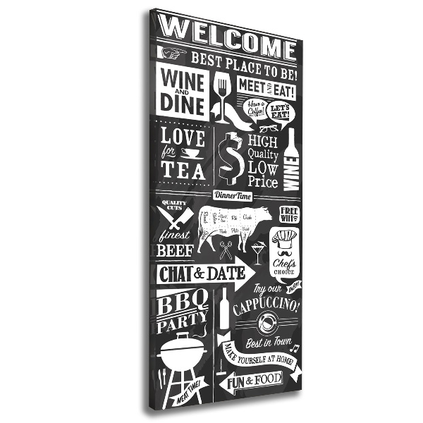 Quadro su tela canvas verticale Ristorante