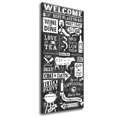 Quadro su tela canvas verticale Ristorante