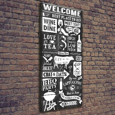 Quadro su tela canvas verticale Ristorante