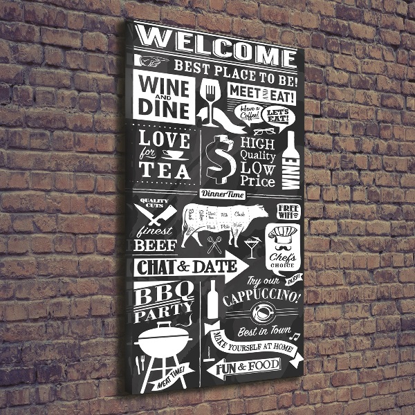 Quadro su tela canvas verticale Ristorante