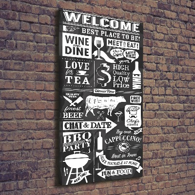 Quadro su tela canvas verticale Ristorante