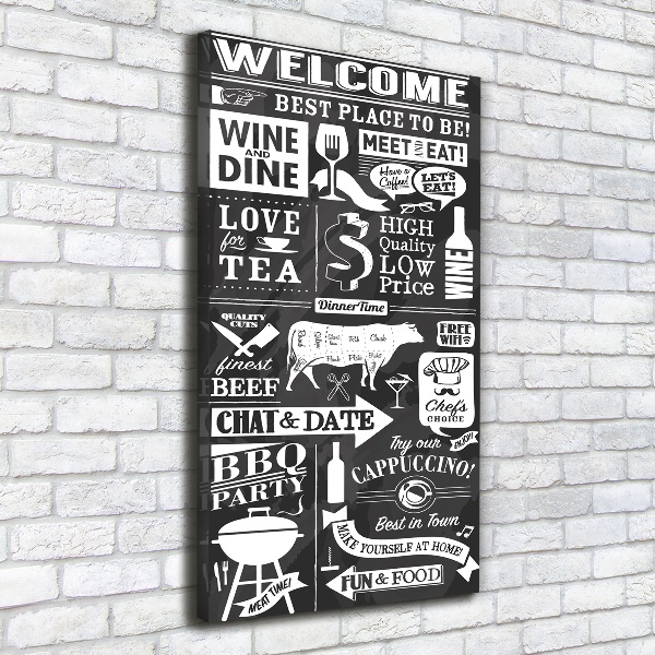 Quadro su tela canvas verticale Ristorante