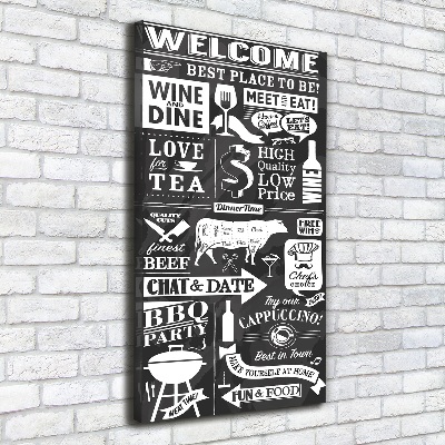 Quadro su tela canvas verticale Ristorante
