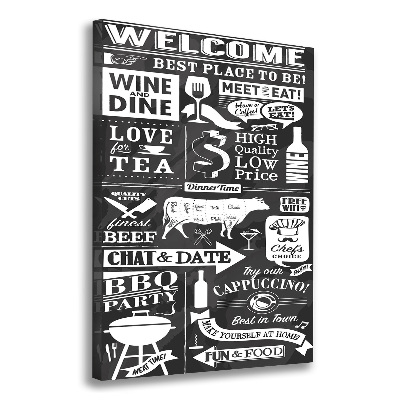 Quadro su tela canvas verticale Ristorante