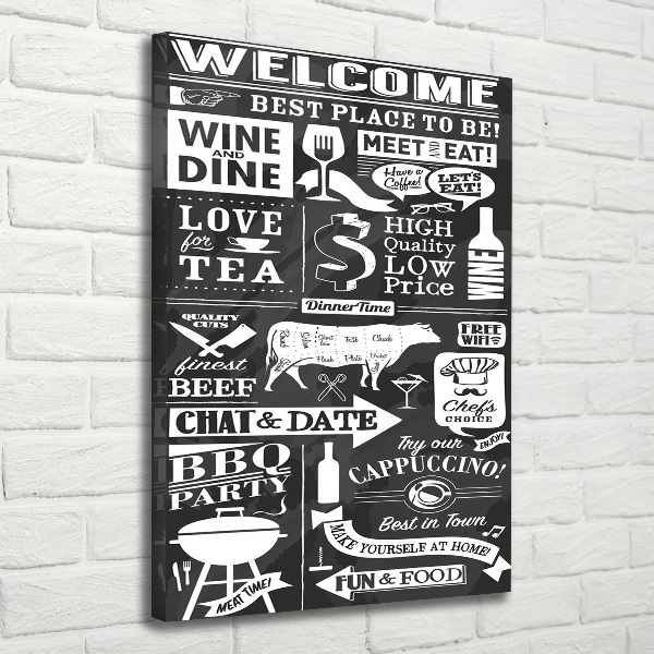 Quadro su tela canvas verticale Ristorante