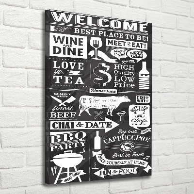 Quadro su tela canvas verticale Ristorante