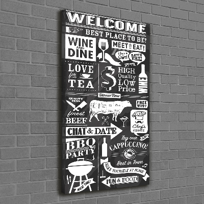 Quadro su tela canvas verticale Ristorante