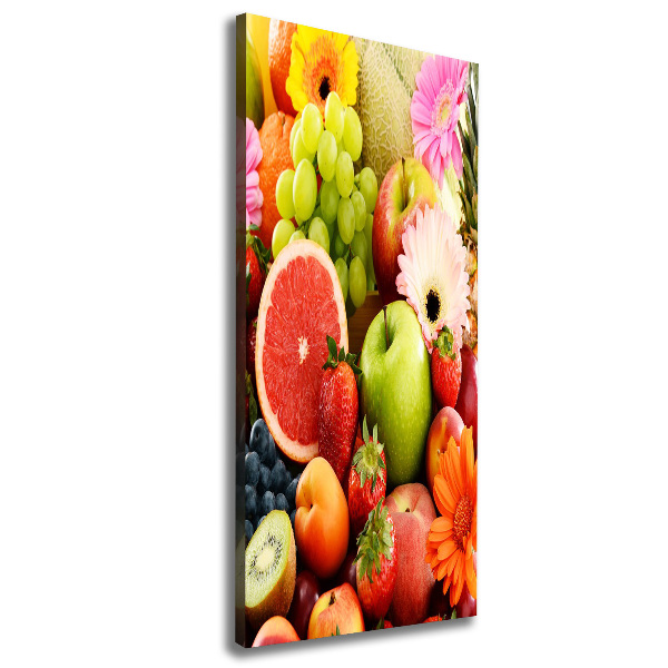 Quadro foto su tela verticale Frutta e fiori