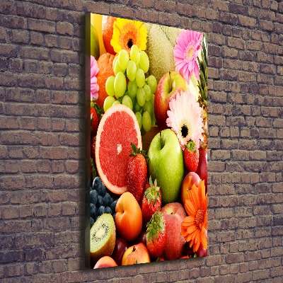 Quadro foto su tela verticale Frutta e fiori