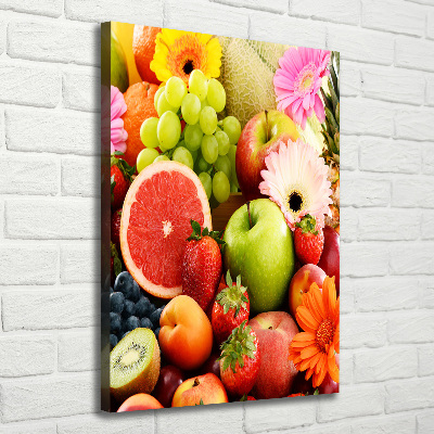 Quadro foto su tela verticale Frutta e fiori
