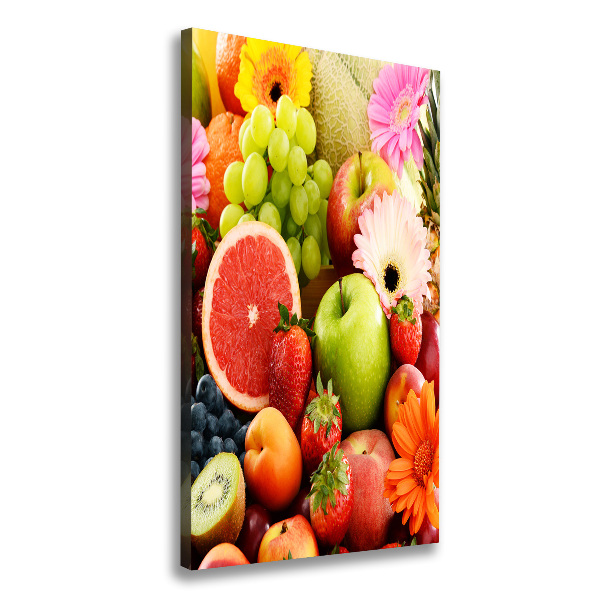 Quadro foto su tela verticale Frutta e fiori