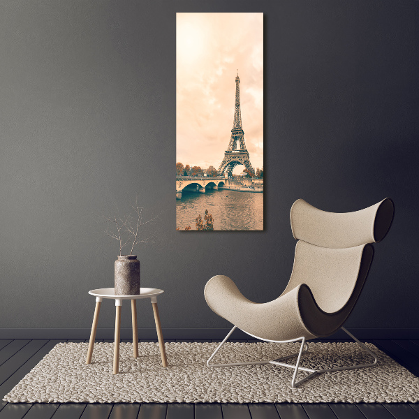 Stampa quadro su tela verticale Torre Eiffel Parigi