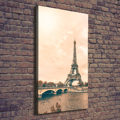 Stampa quadro su tela verticale Torre Eiffel Parigi