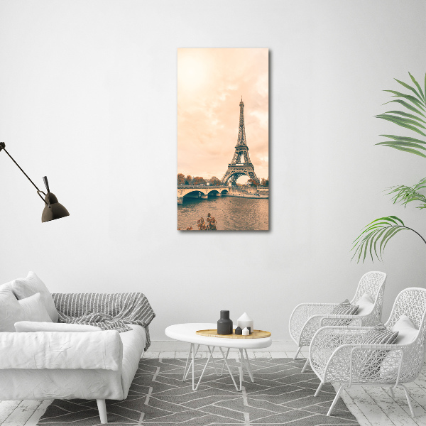 Stampa quadro su tela verticale Torre Eiffel Parigi